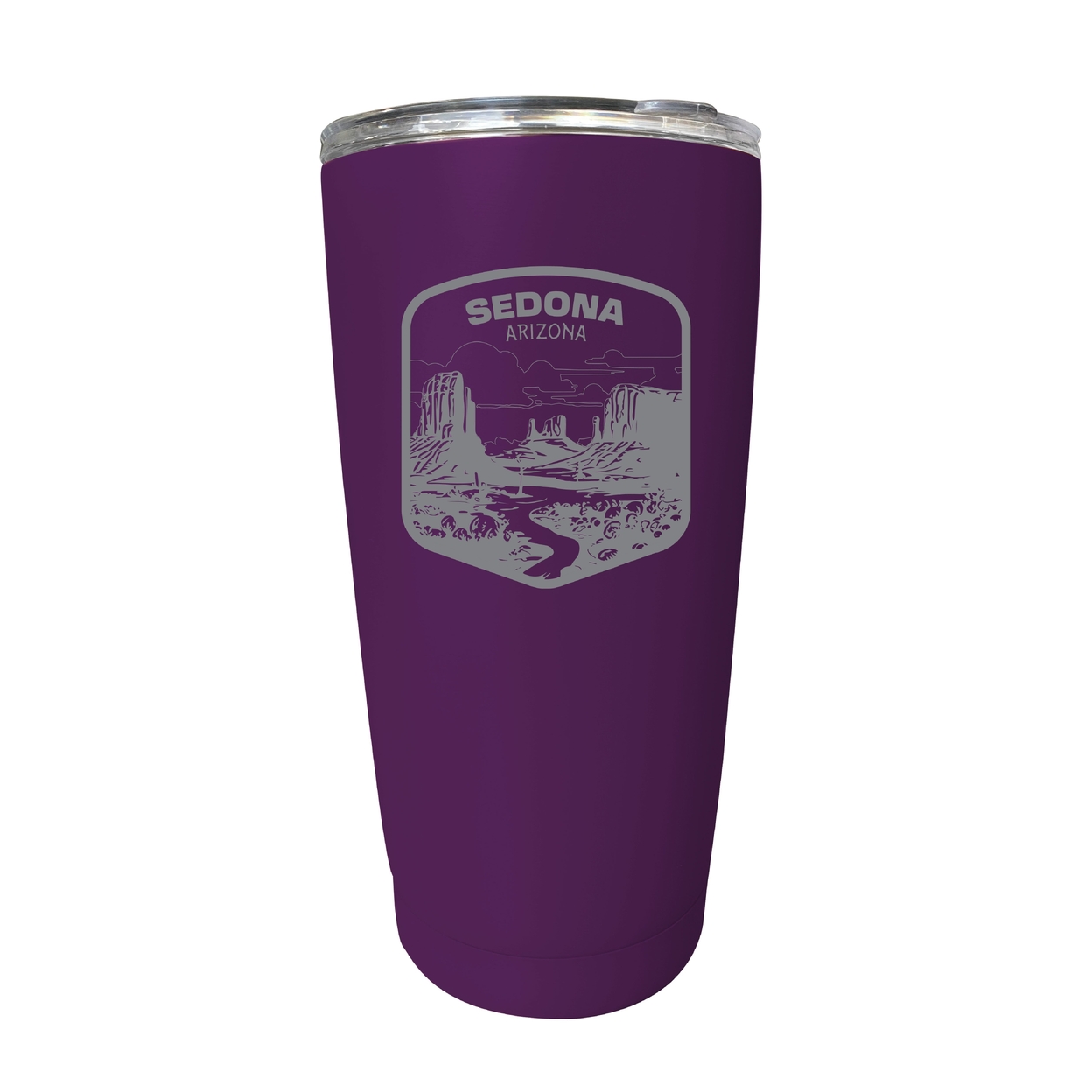 Sedona Arizona Souvenir 16 Oz Engraved Stainless Steel Insulated Tumbler - Purple,,4-Pack