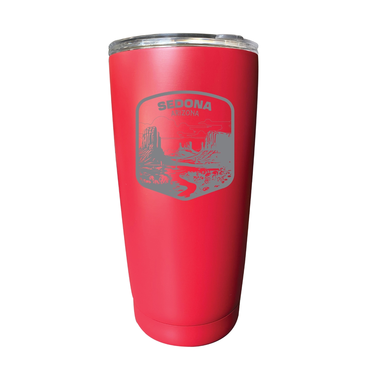 Sedona Arizona Souvenir 16 Oz Engraved Stainless Steel Insulated Tumbler - Red,,4-Pack