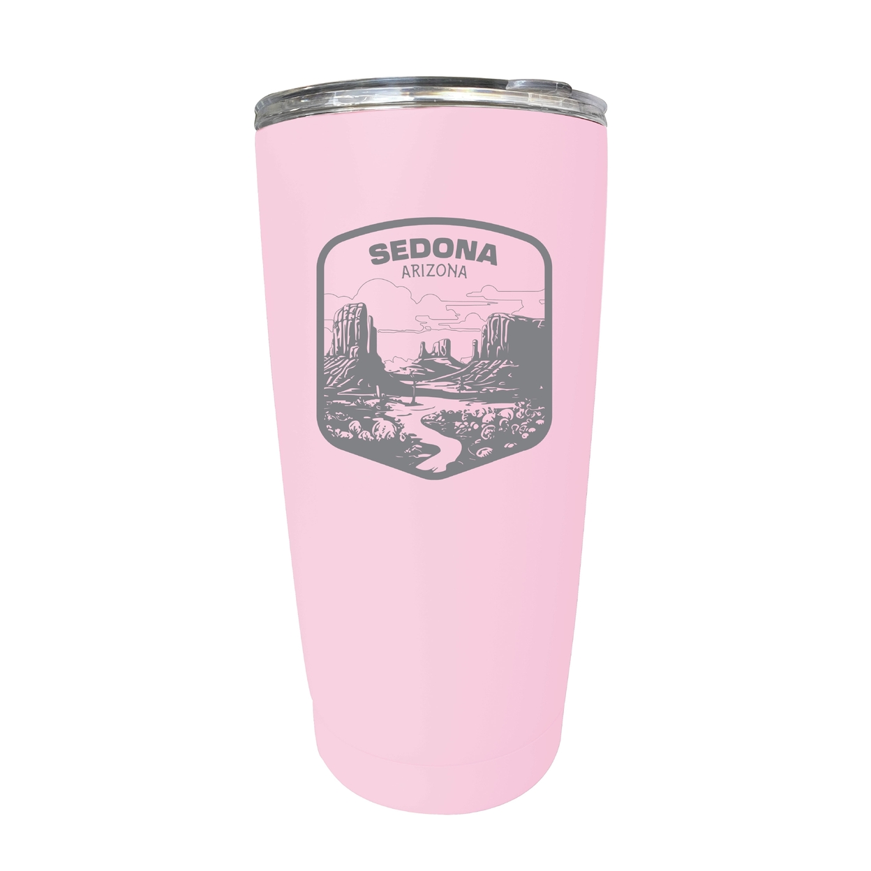 Sedona Arizona Souvenir 16 Oz Engraved Stainless Steel Insulated Tumbler - Pink,,4-Pack