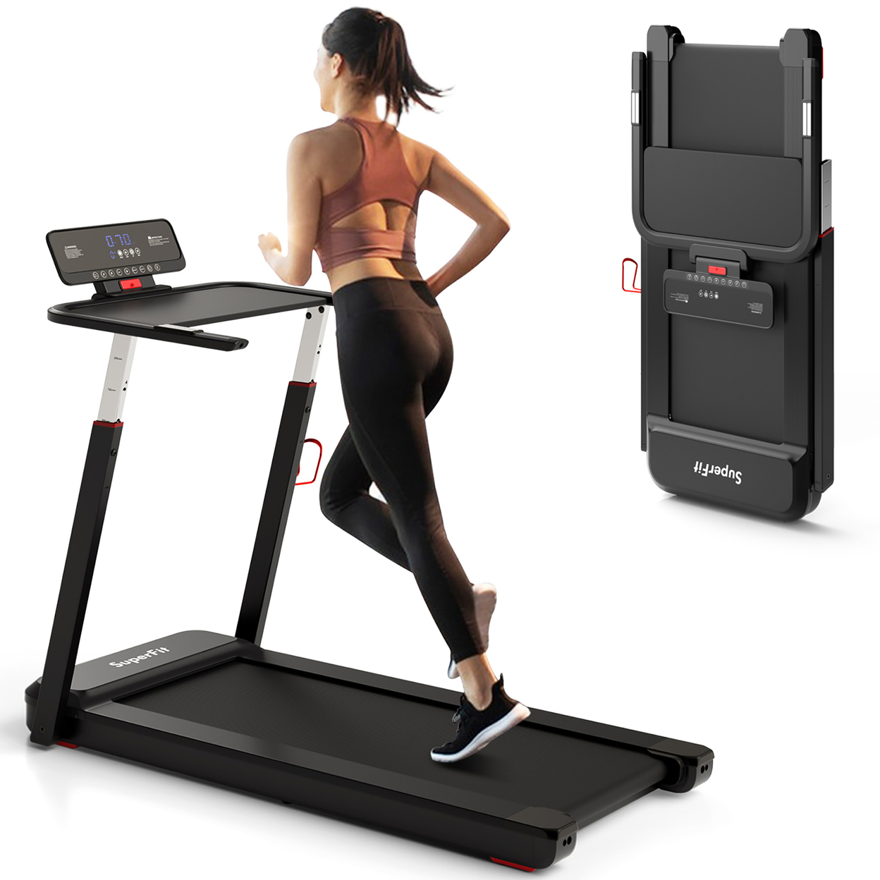 3HP Walking Running Jogging Exercise Machine APP Control Folding Treadmill