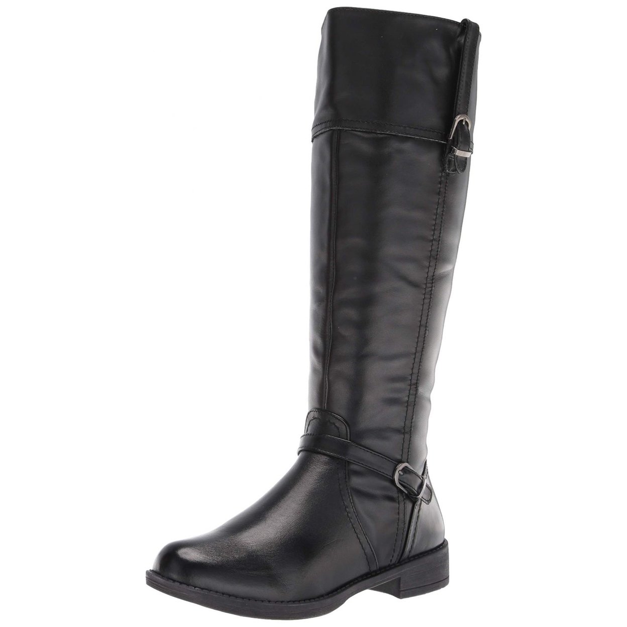 Propet Womens Tasha Zippered Casual Boots Knee High Low Heel 1-2 - Black Grey - Grey, 6 Wide