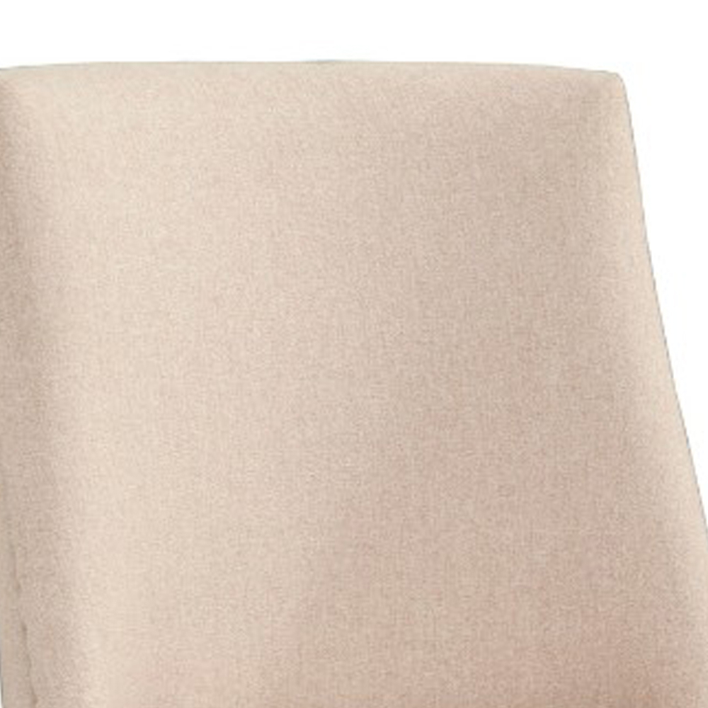 Fabric Upholstered Parson Chairs Set Of 2 Cream And Black- Saltoro Sherpi