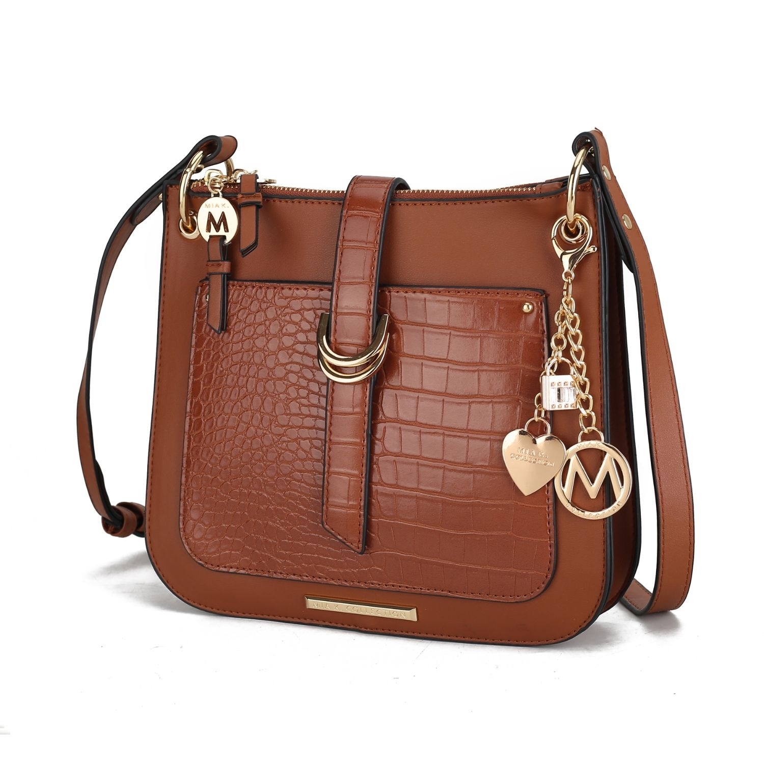 MKF Collection Kiltienne Crossbody Handbag By Mia K. - Cognac