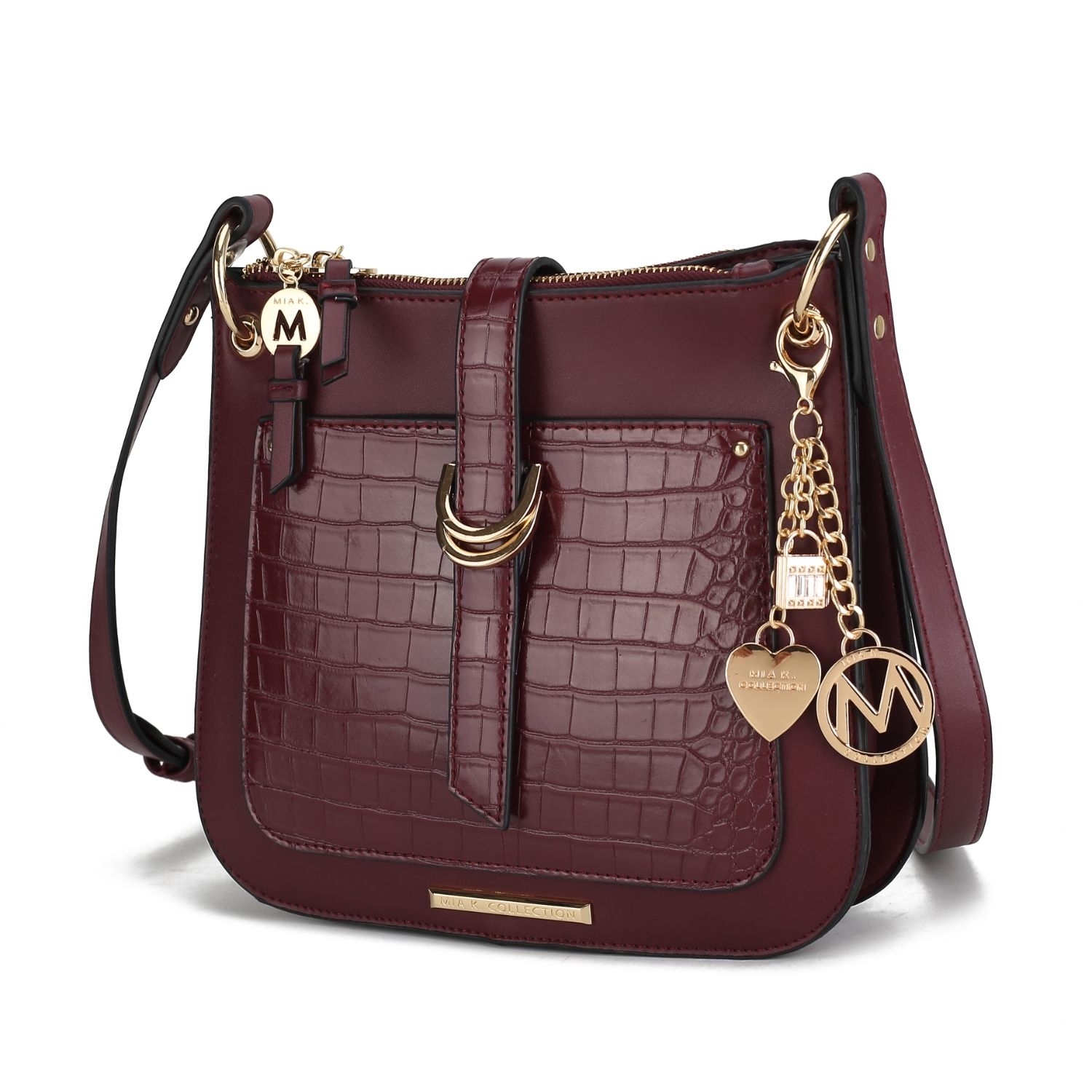 MKF Collection Kiltienne Crossbody Handbag By Mia K. - Wine