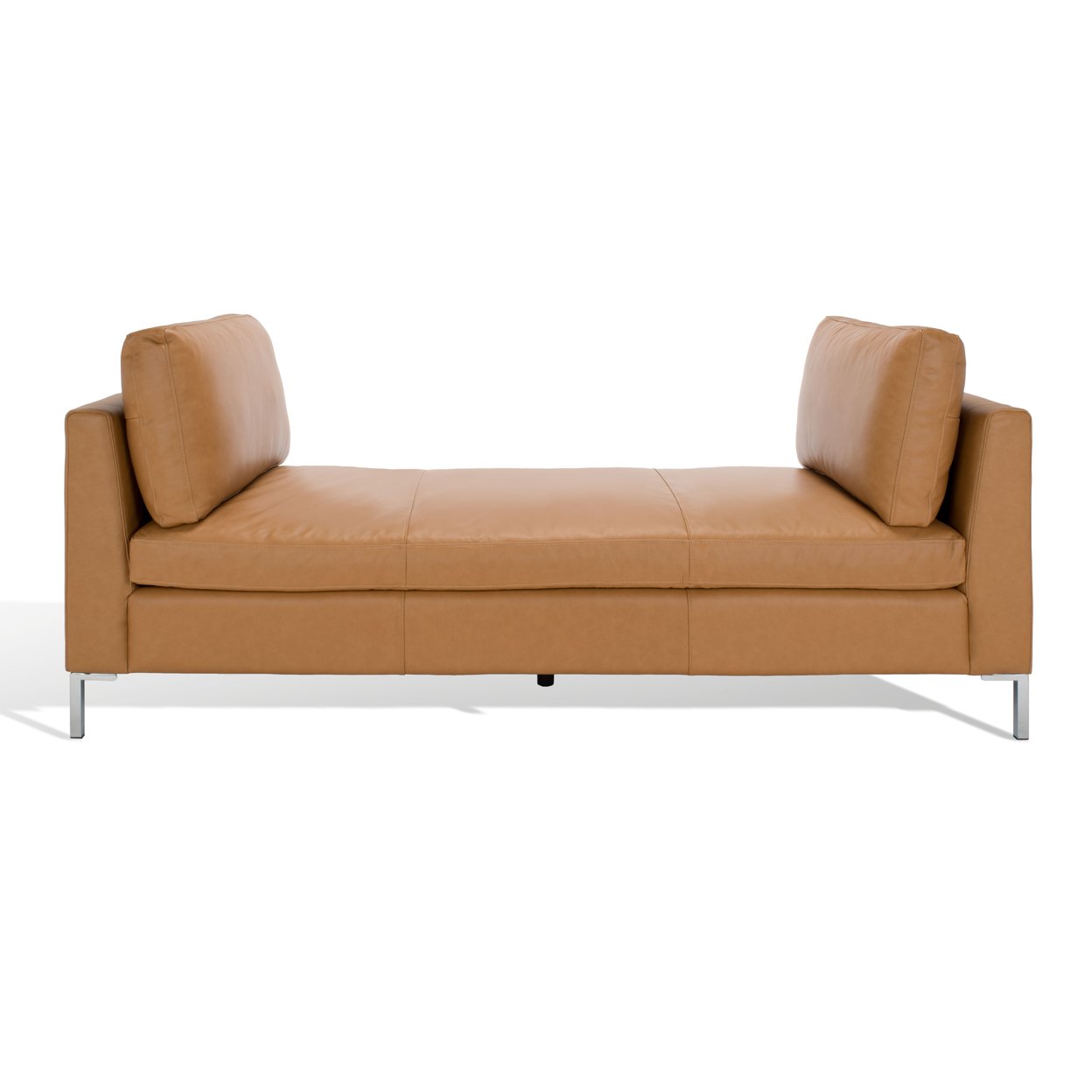 SAFAVIEH COUTURE Tatianna Leather Bench Light Brown