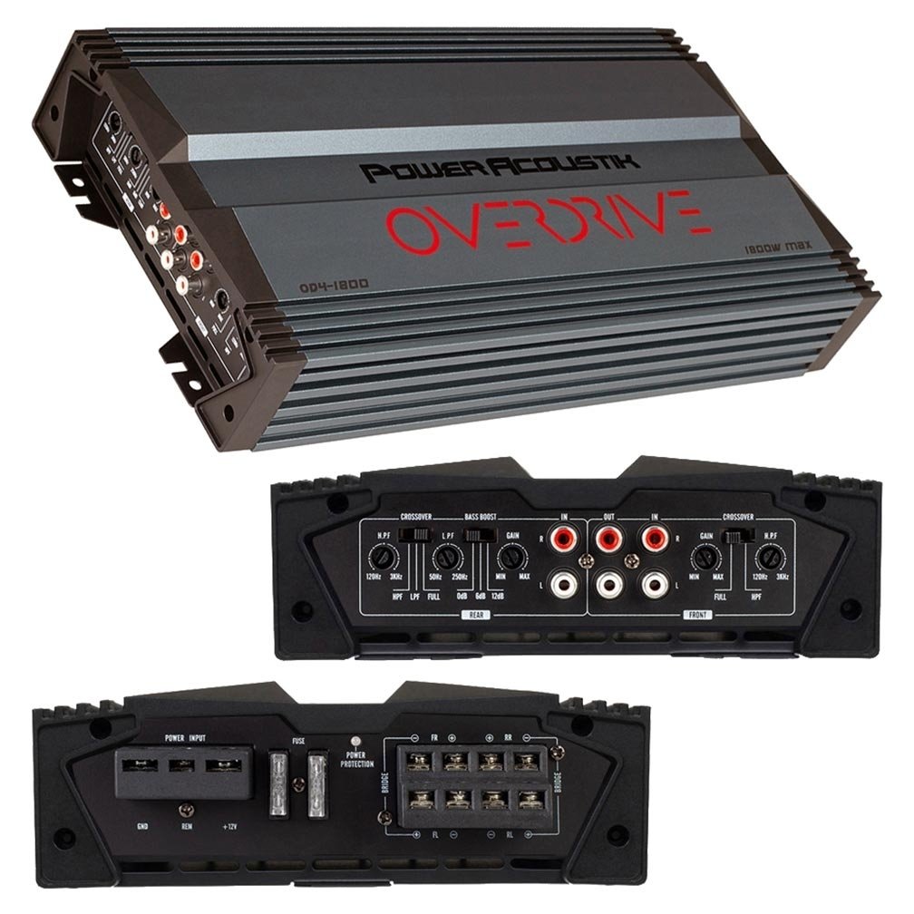 Power Acoustik Overdrive OD4-1800 1800 Watt 4 Channel Car Audio Amplifier