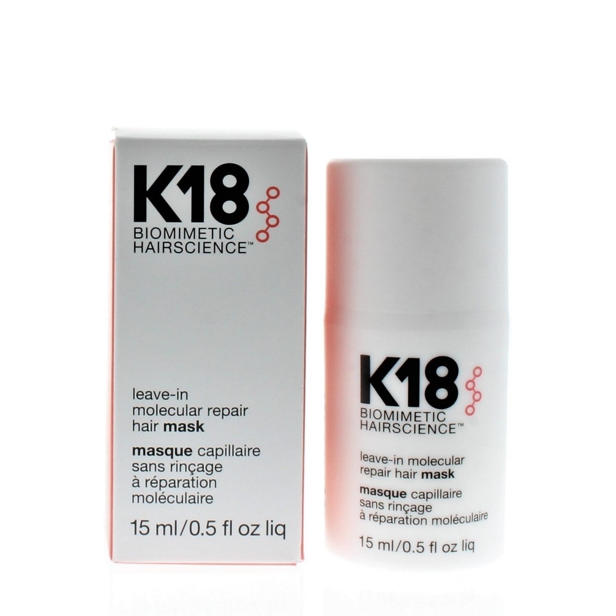 K18 Biomimetic Hairscience Leave-In Molecular Repair Hair Mask 0.5oz/15ml