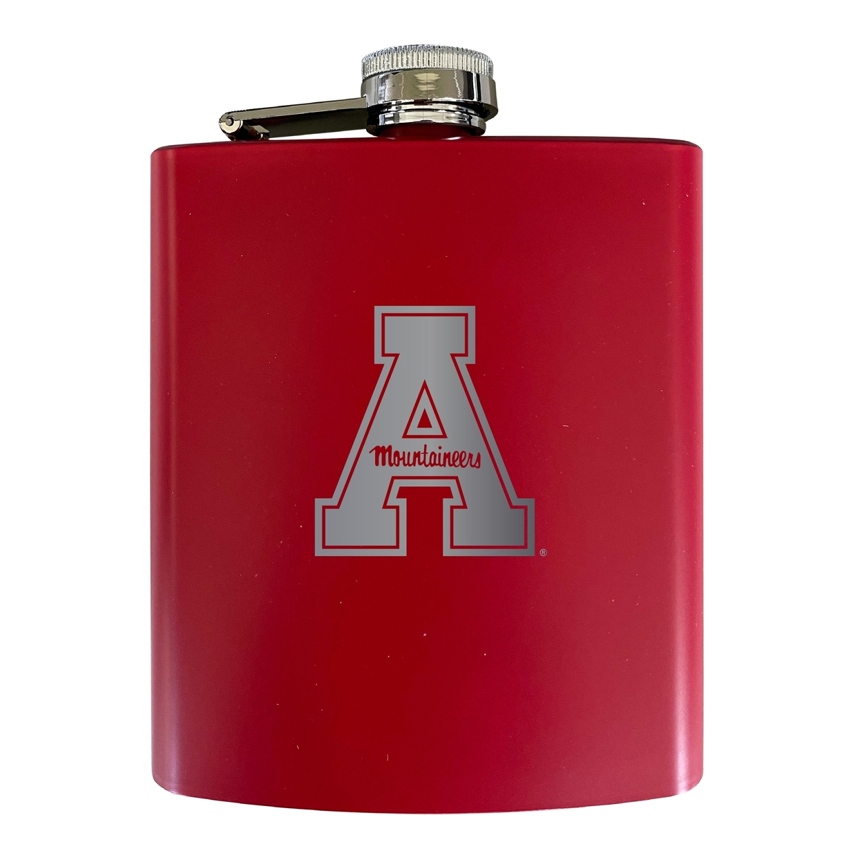 Appalachian State Stainless Steel Etched Flask - Choose Your Color - Red