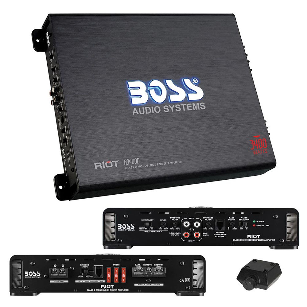 BOSS Audio Systems Riot Series Car Audio Subwoofer Amplifier