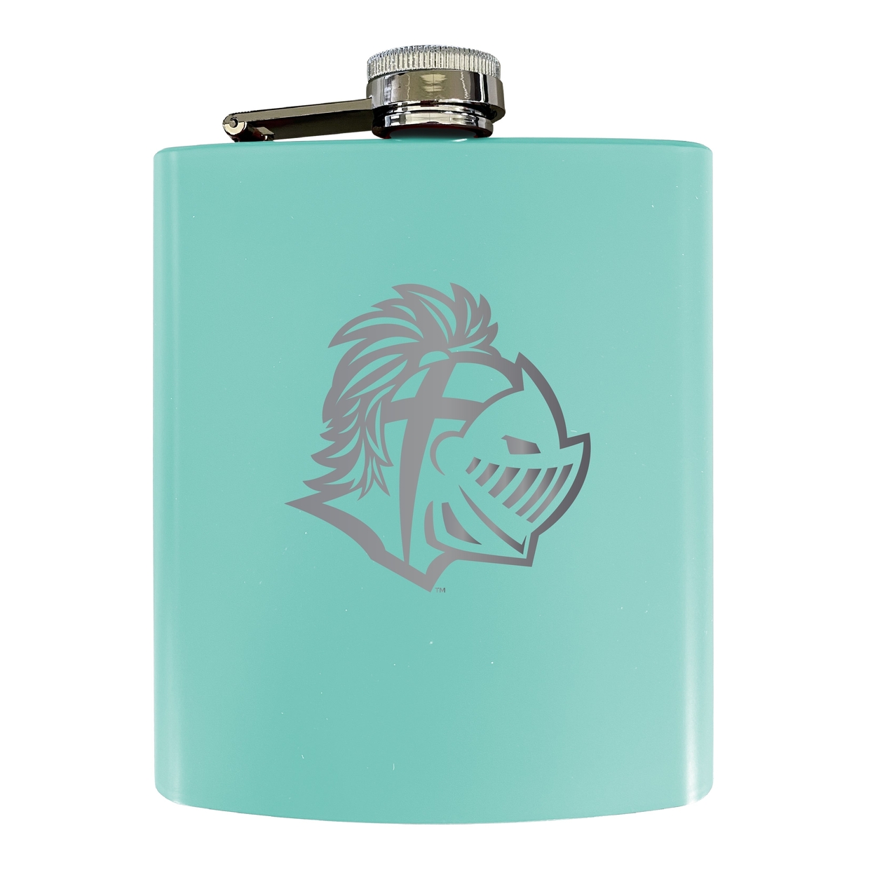 Southern Wesleyan University Stainless Steel Etched Flask - Choose Your Color - Seafoam