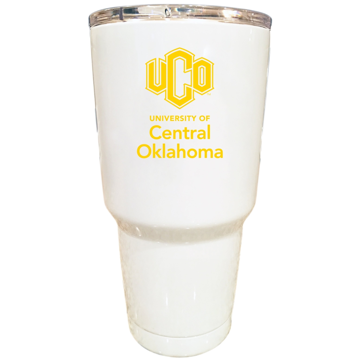 University Of Central Oklahoma Bronchos 24 Oz Choose Your Color Insulated Stainless Steel Tumbler - White
