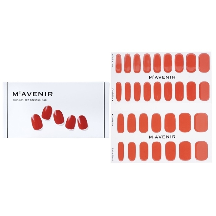 Mavenir Nail Sticker (Red) - # Red Cocktail Nail 32pcs