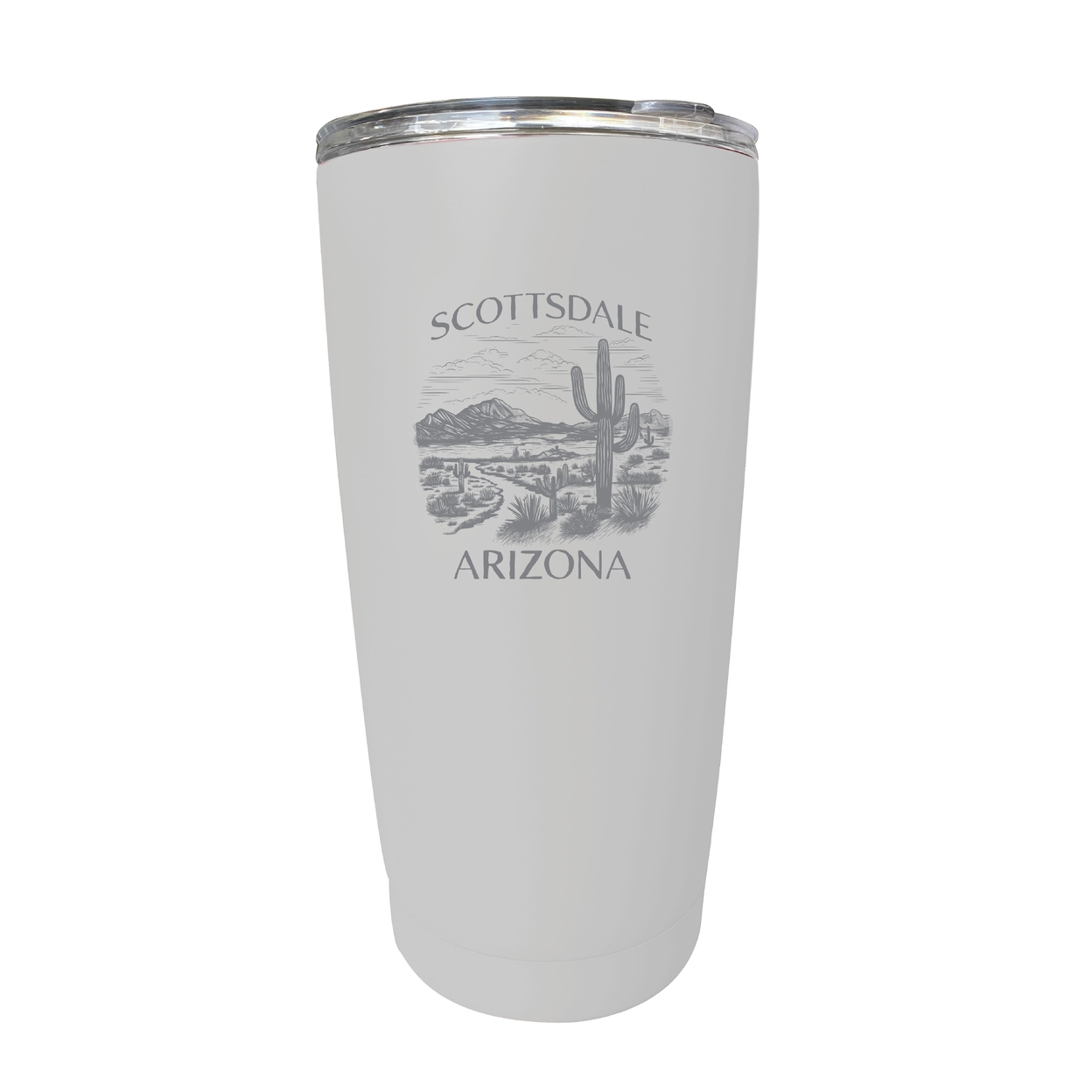 Scottsdale Arizona Souvenir 16 Oz Engraved Stainless Steel Insulated Tumbler - Red,,4-Pack