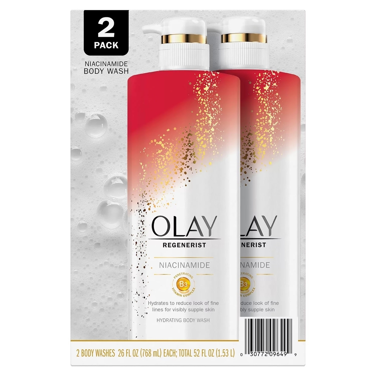 Olay Age Defying Body Wash With Niacinamide, 26 Fluid Ounce (Pack Of 2)