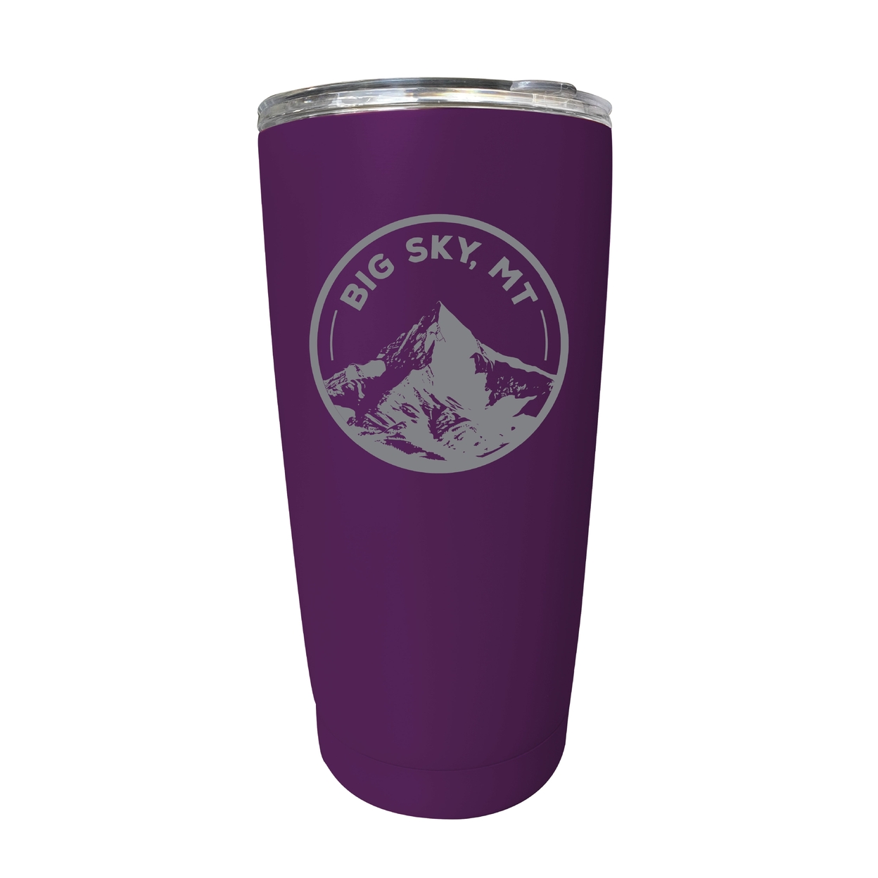 Big Sky Montana Souvenir 16 Oz Engraved Stainless Steel Insulated Tumbler - Black,,2-Pack