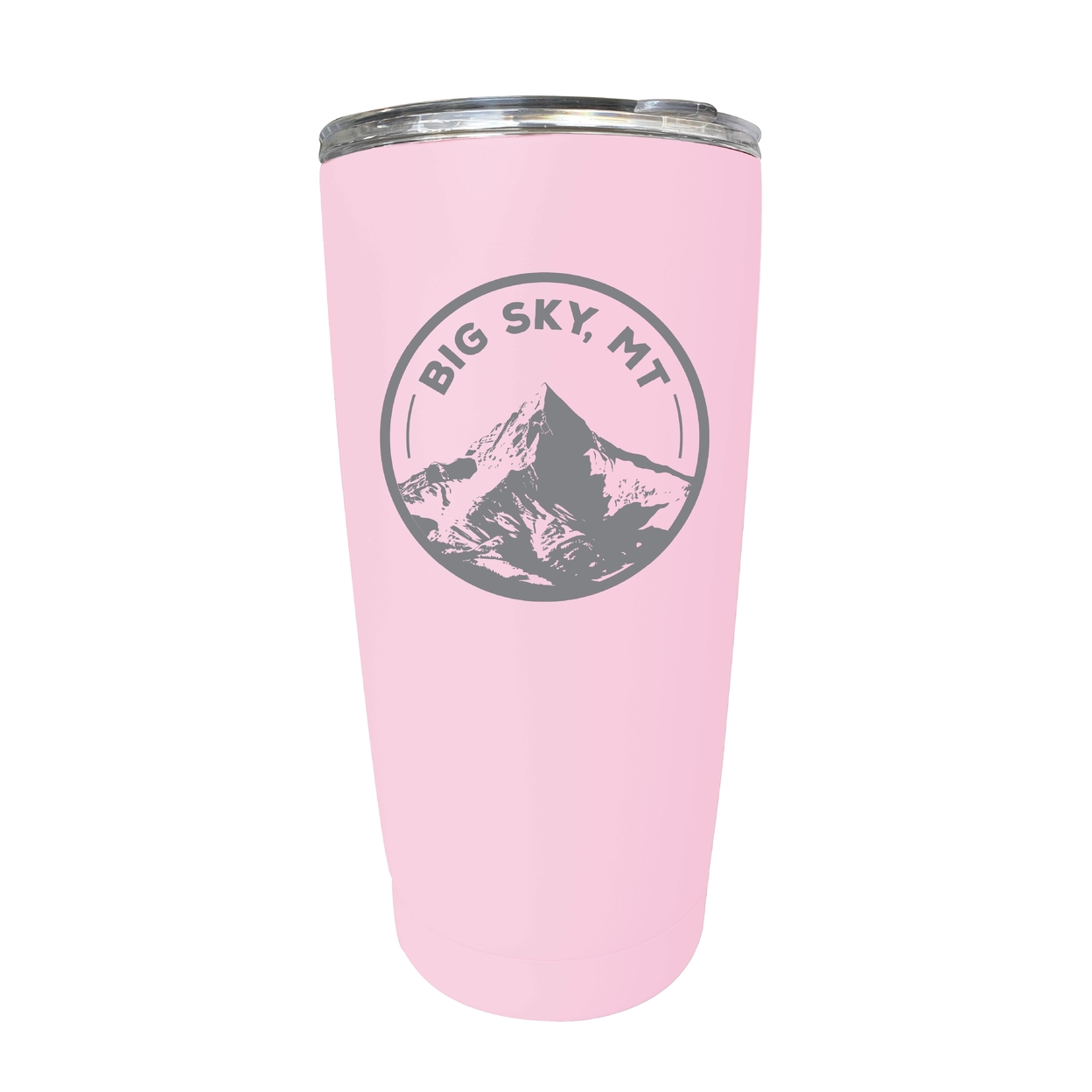 Big Sky Montana Souvenir 16 Oz Engraved Stainless Steel Insulated Tumbler - Pink,,4-Pack