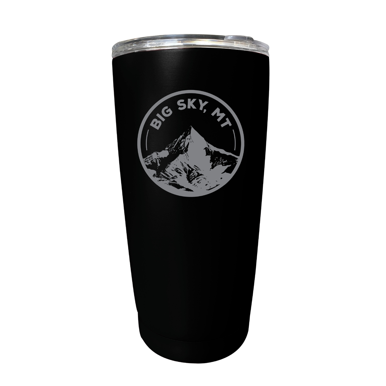 Big Sky Montana Souvenir 16 Oz Engraved Stainless Steel Insulated Tumbler - Black,,4-Pack