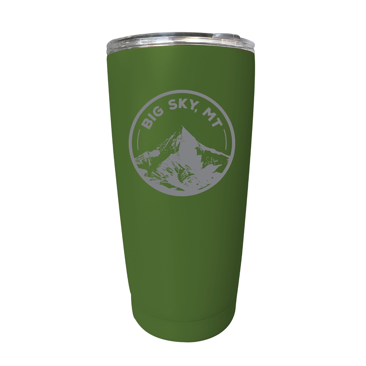 Big Sky Montana Souvenir 16 Oz Engraved Stainless Steel Insulated Tumbler - Green,,4-Pack