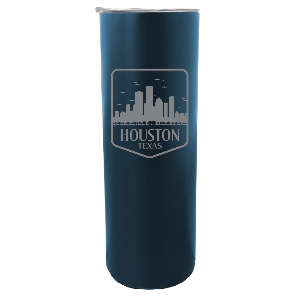 Houston Texas Souvenir 20 Oz Engraved Insulated Stainless Steel Skinny Tumbler - Purple Glitter,,2-Pack