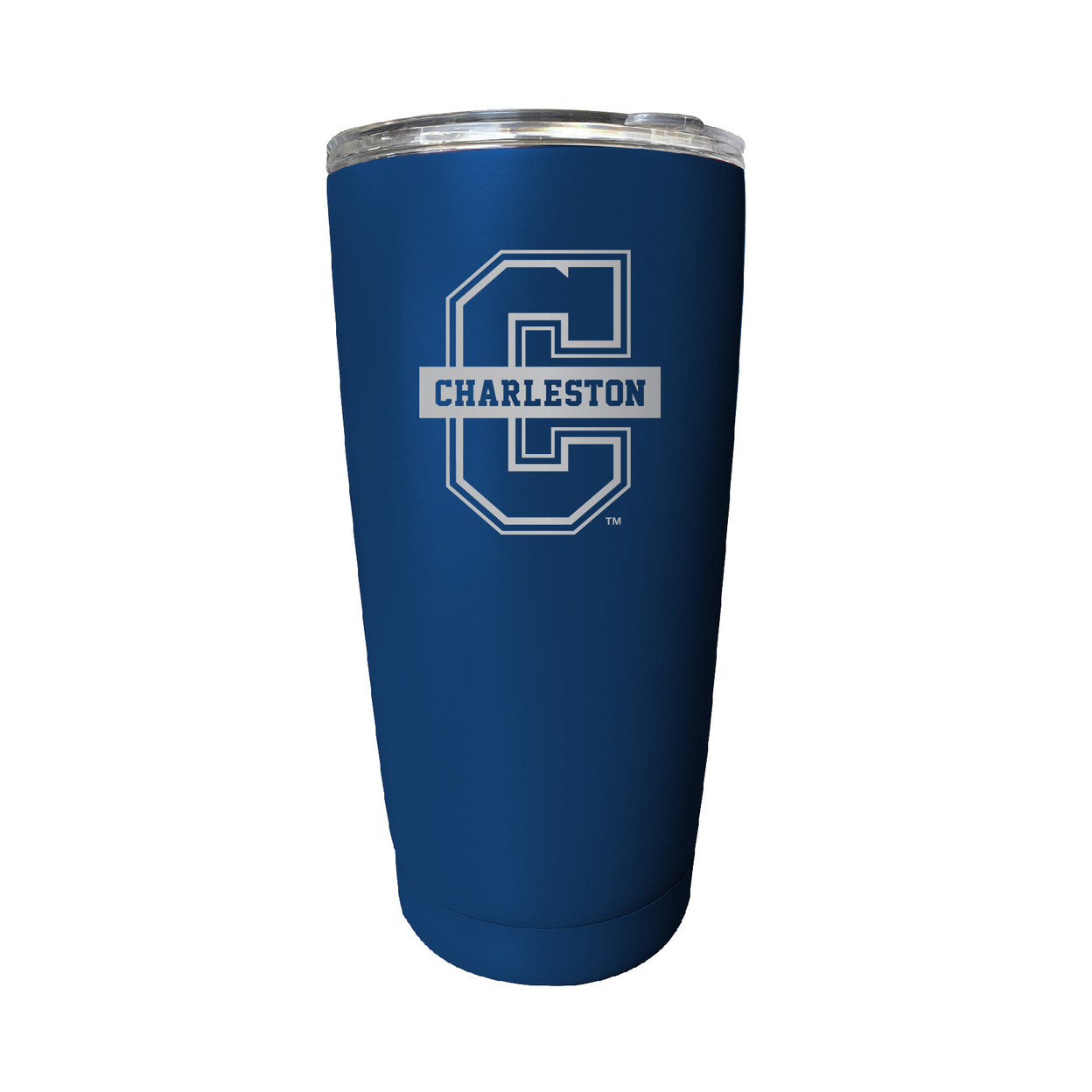 College Of Charleston Etched 16 Oz Stainless Steel Etched Tumbler - Choose Your Color - White
