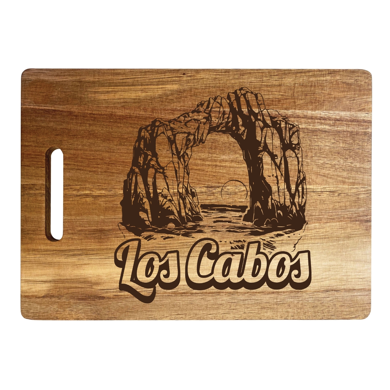 Los Cabos Mexico Souvenir Wooden Cutting Board 10 X 14