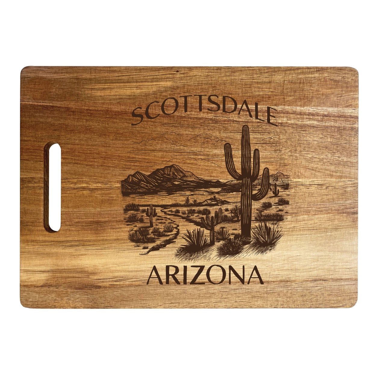 Scottsdale Arizona Souvenir Wooden Cutting Board 10 X 14