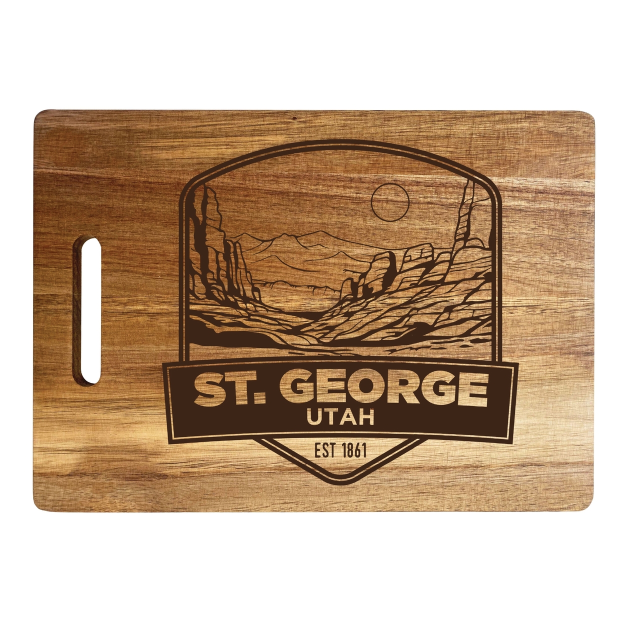 St. George Utah Souvenir Wooden Cutting Board 10 X 14