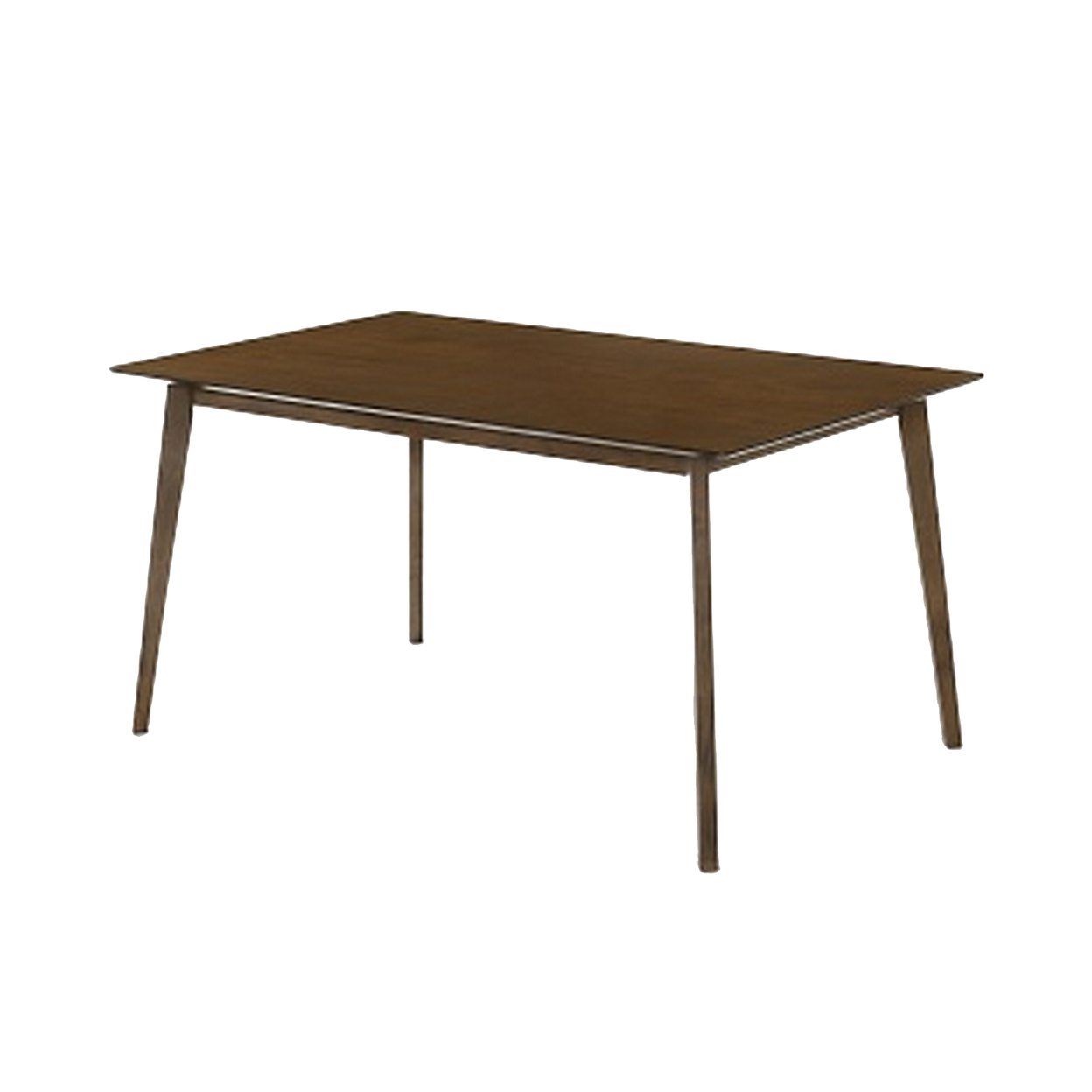Cid Cyla 59 Inch Rectangular Dining Table, 6 Seater, Rich Walnut Wood Finish- Saltoro Sherpi