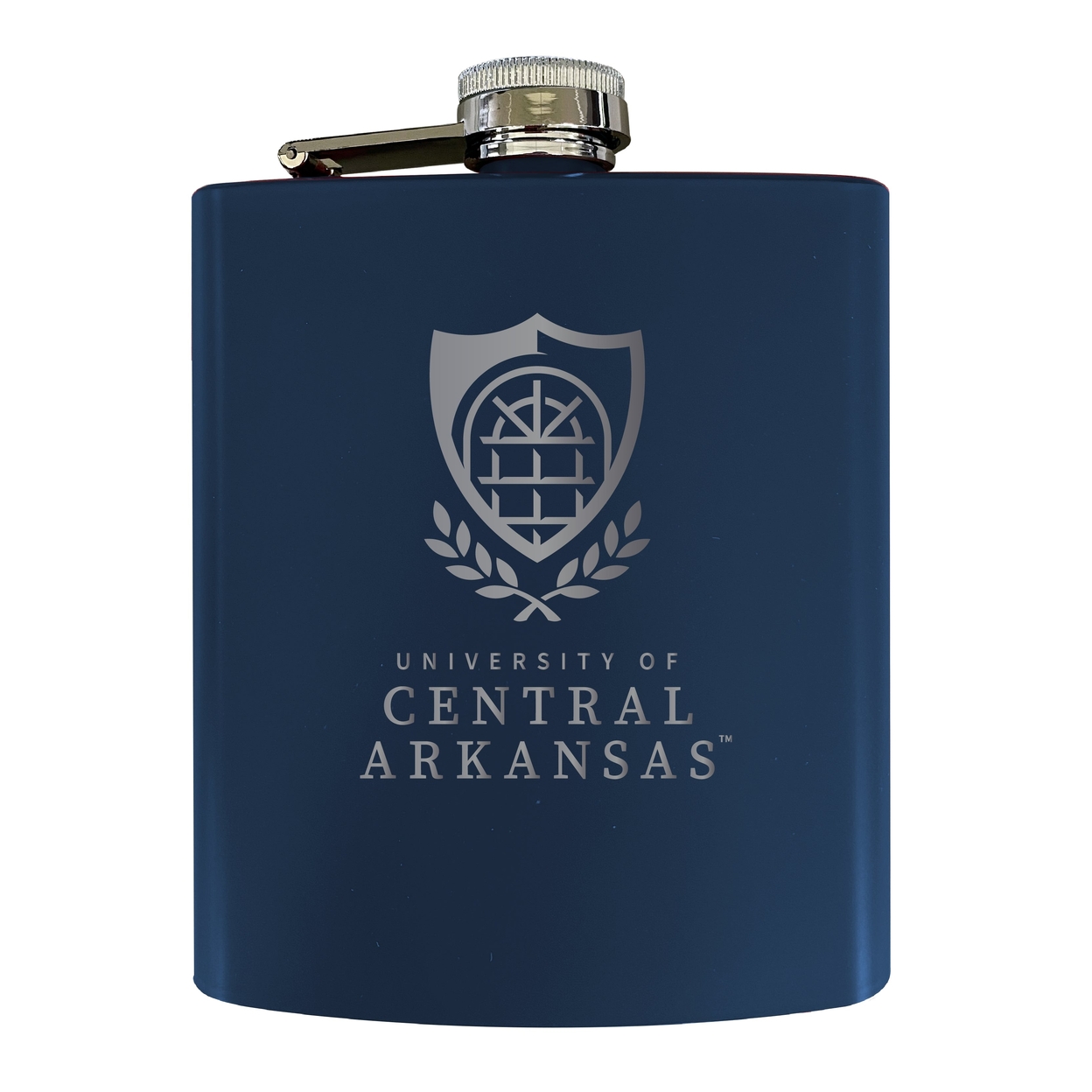 Central Arkansas Bears Stainless Steel Etched Flask - Choose Your Color - Navy