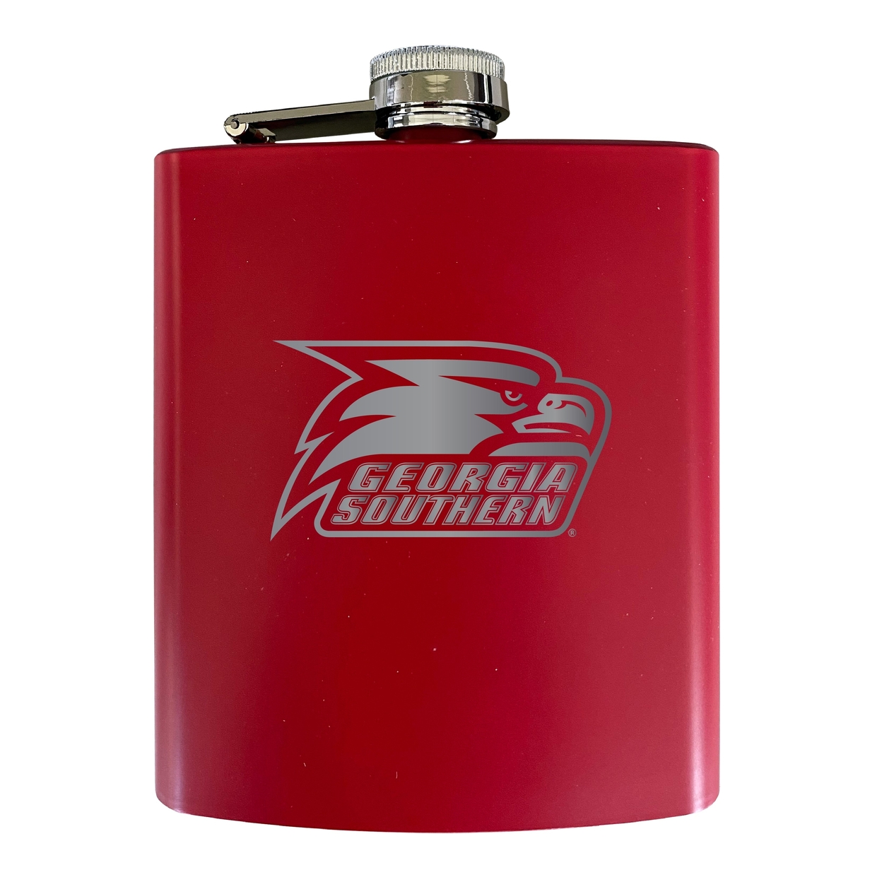 Georgia Southern Eagles Stainless Steel Etched Flask - Choose Your Color - Red