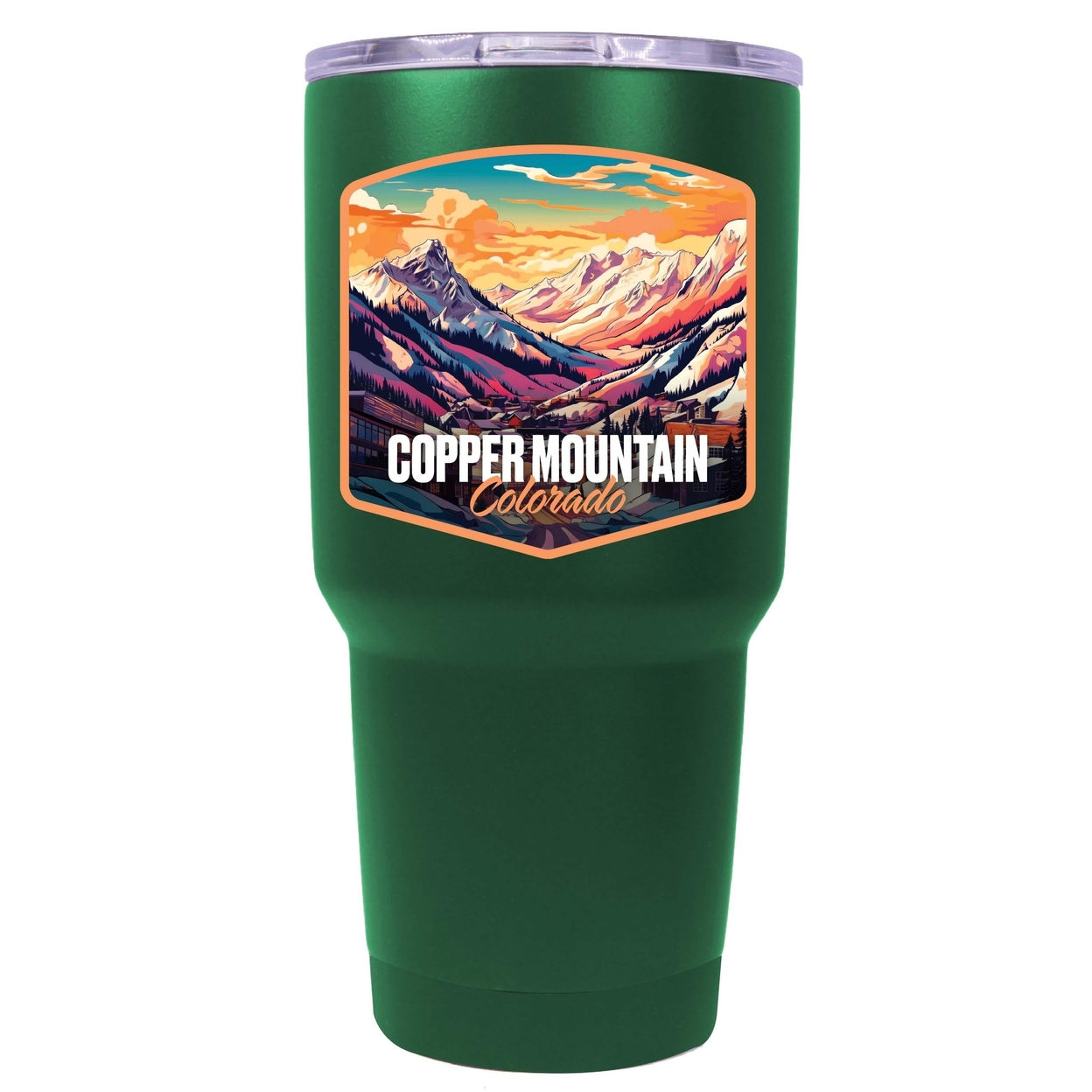 Copper Mountain A Souvenir 24 Oz Insulated Tumbler - Green,,4-Pack