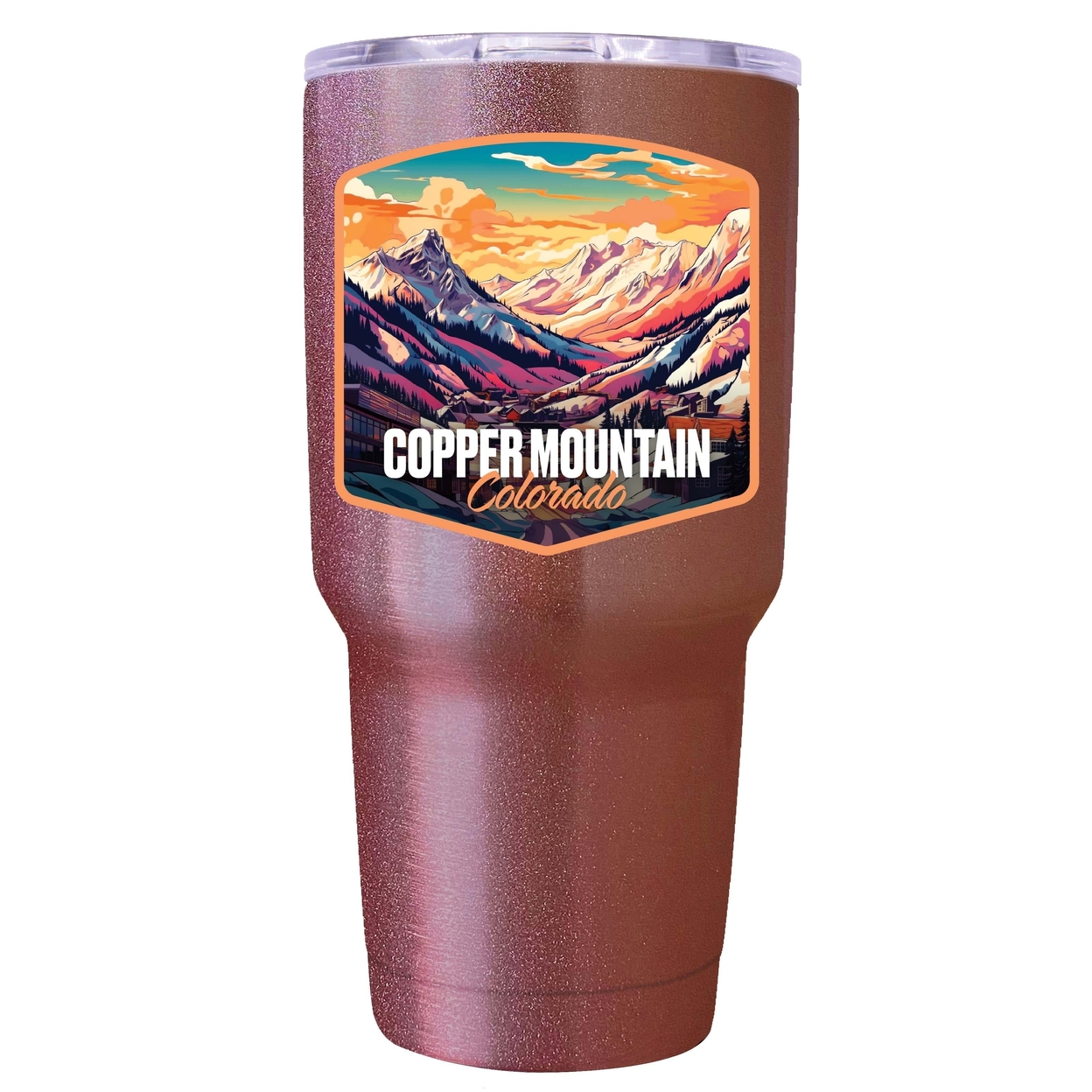 Copper Mountain A Souvenir 24 Oz Insulated Tumbler - Rose Gold,,4-Pack