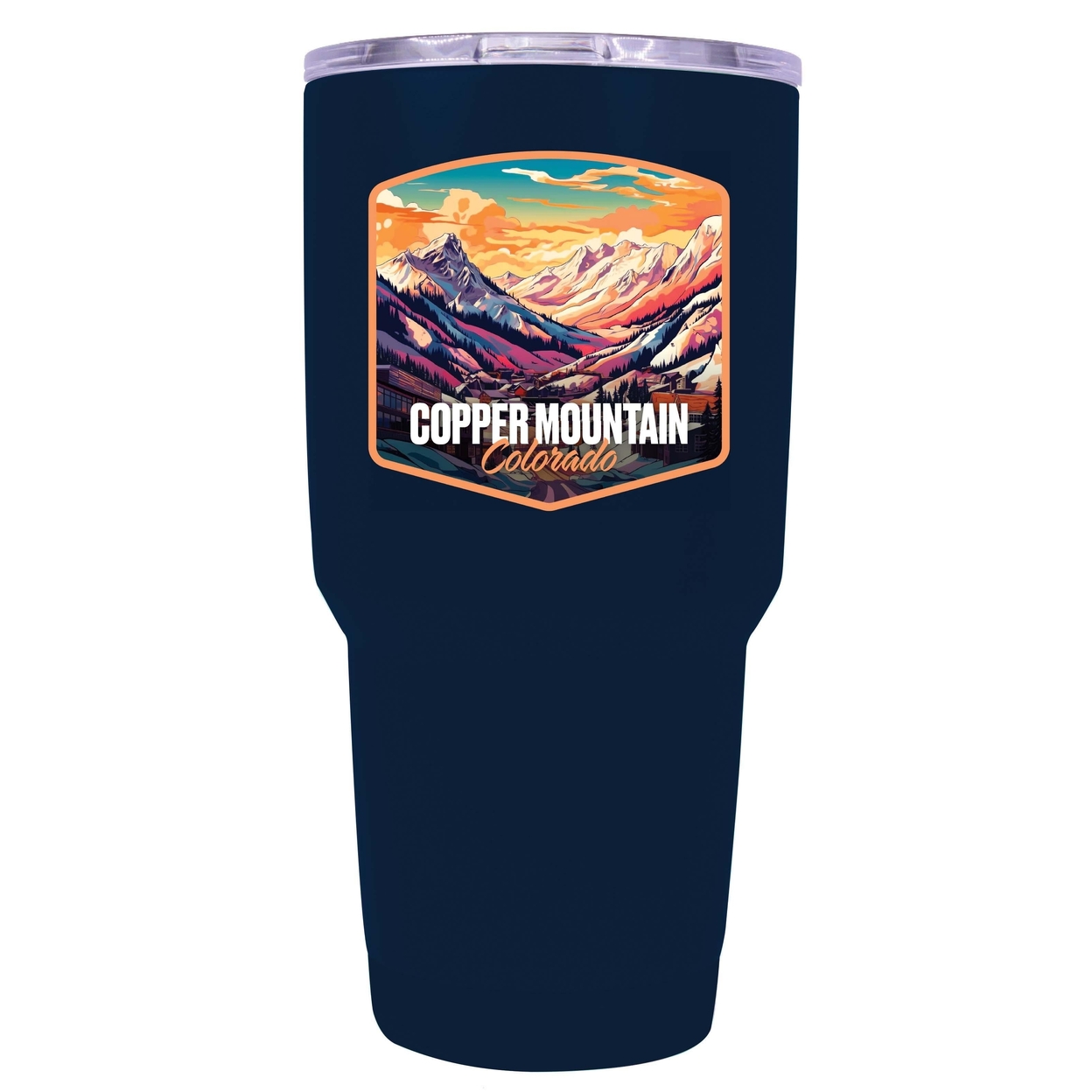 Copper Mountain A Souvenir 24 Oz Insulated Tumbler - Navy,,Single