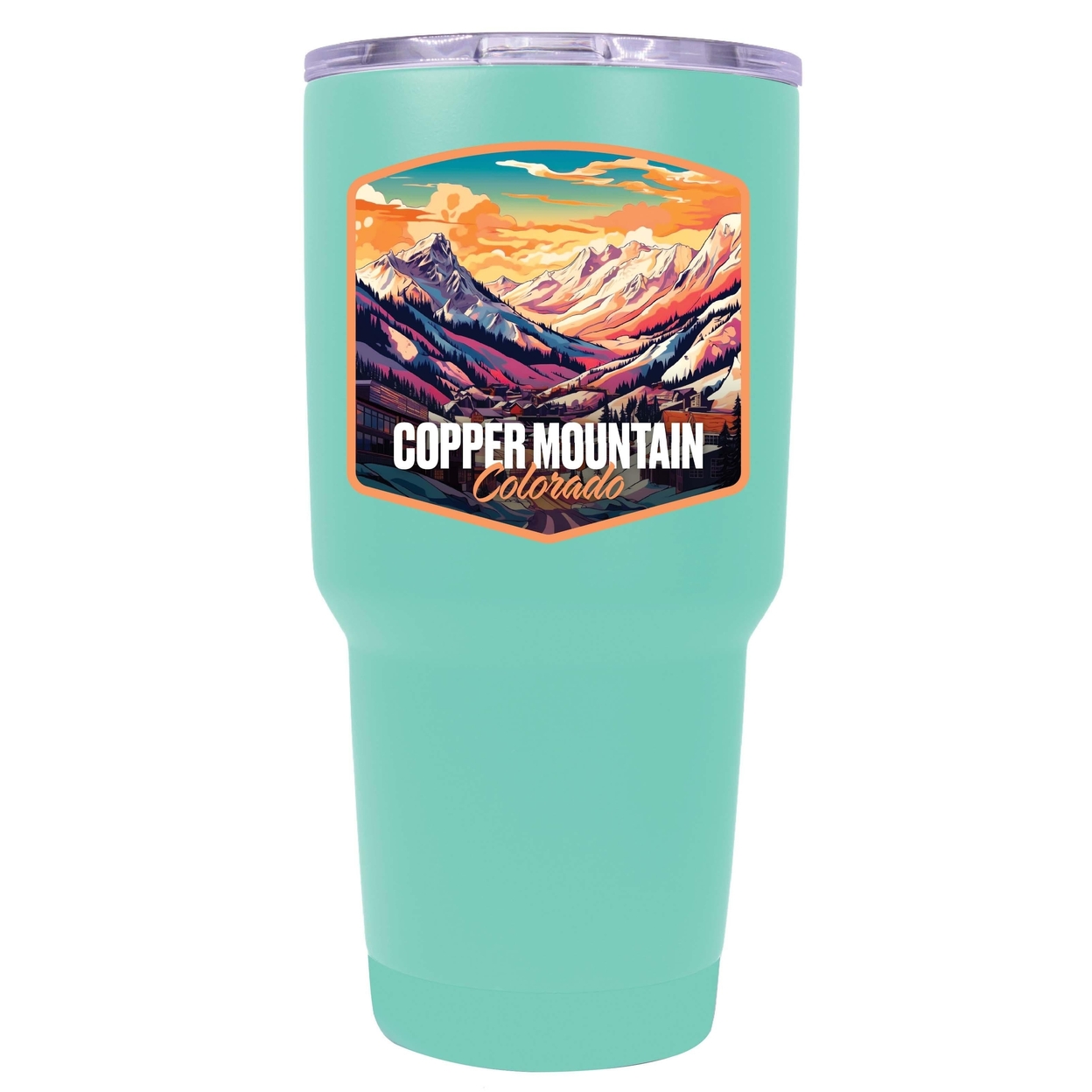 Copper Mountain A Souvenir 24 Oz Insulated Tumbler - Seafoam,,Single