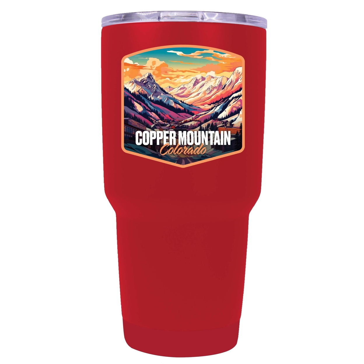 Copper Mountain A Souvenir 24 Oz Insulated Tumbler - Red,,4-Pack