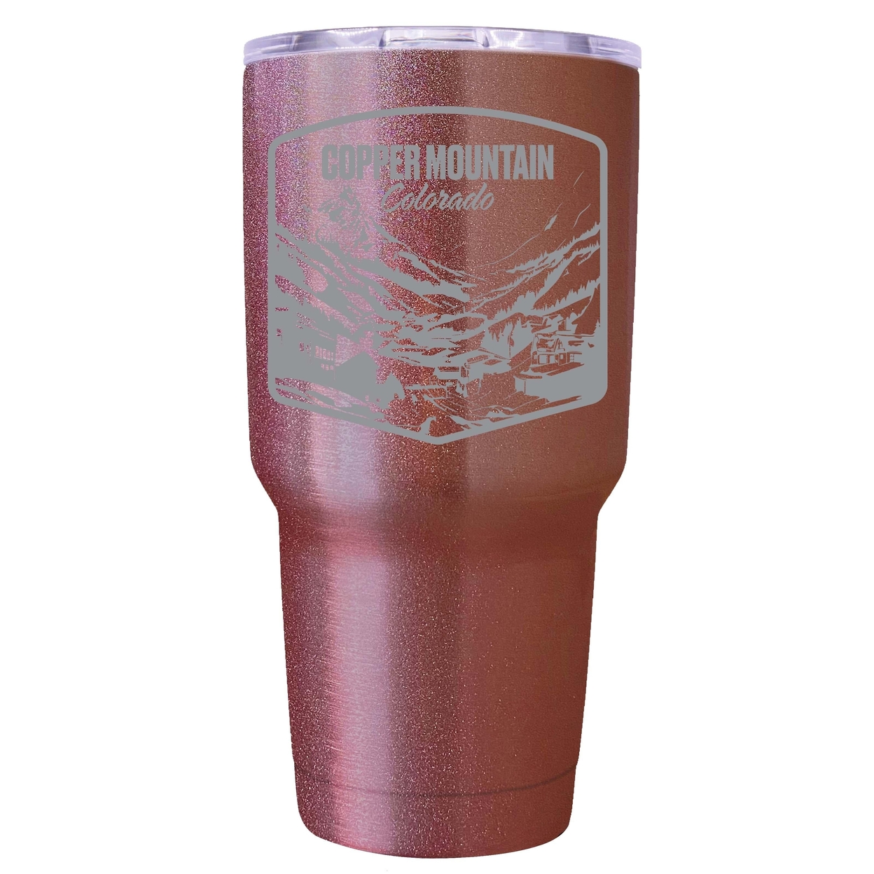 Copper Mountain Souvenir 24 Oz Engraved Insulated Tumbler - Rose Gold,,4-Pack