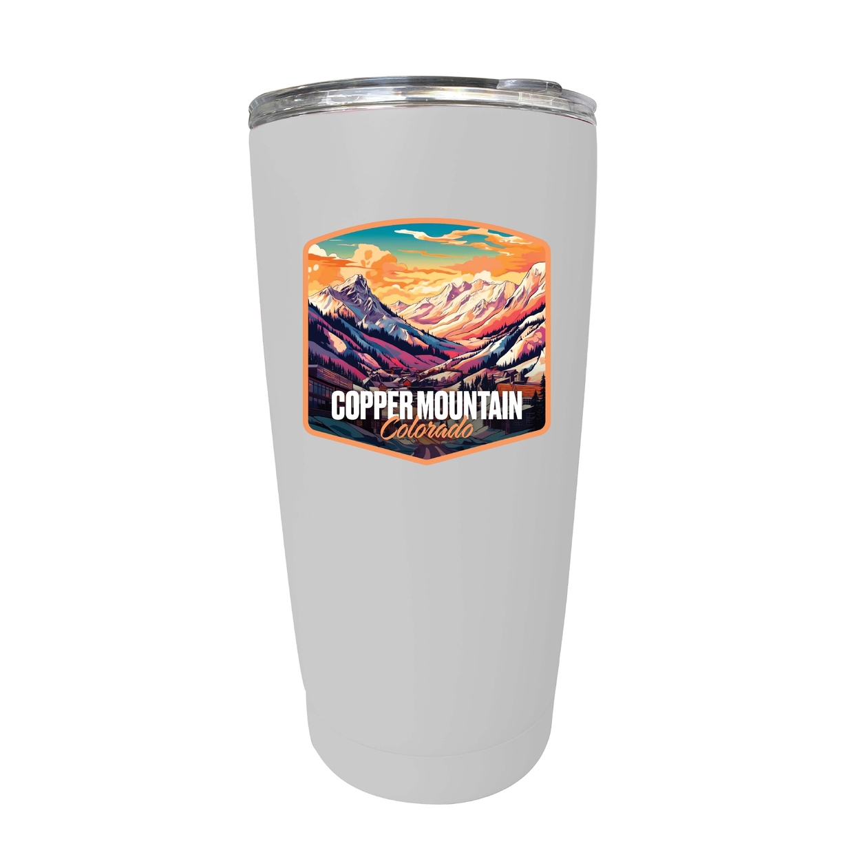 Copper Mountain A Souvenir 16 Oz Insulated Tumbler - White,,4-Pack
