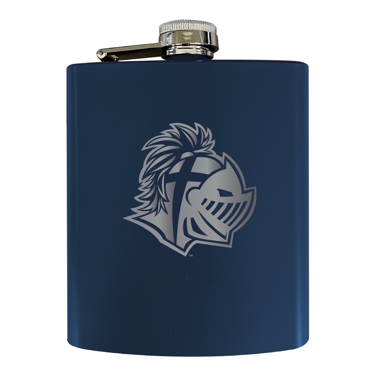 Southern Wesleyan University Stainless Steel Etched Flask - Choose Your Color - Navy