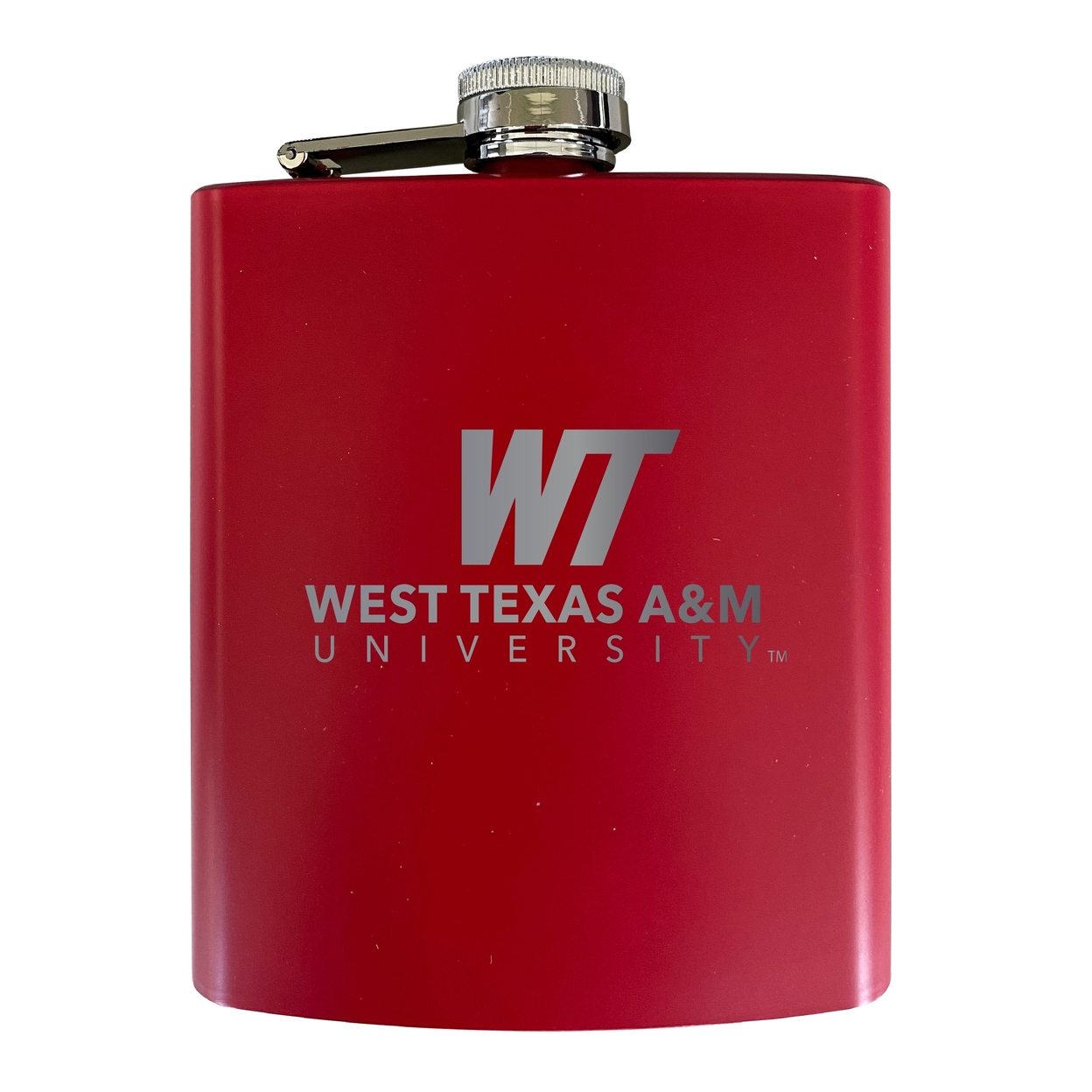 West Texas A&M Buffaloes Stainless Steel Etched Flask - Choose Your Color - Black