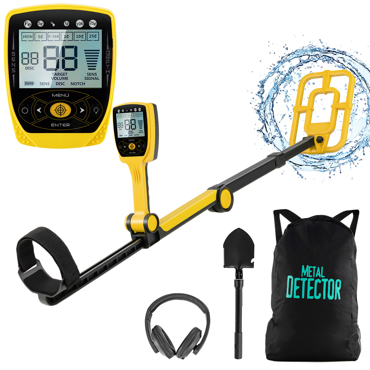 Foldable Metal Detector For Adults Professional & Waterproof Gold Detector