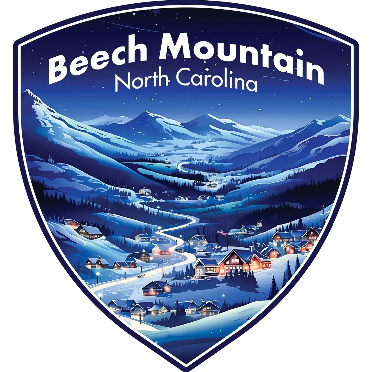 Beech Mountain North Carolina A Souvenir Vinyl Decal Sticker - 2-Inch