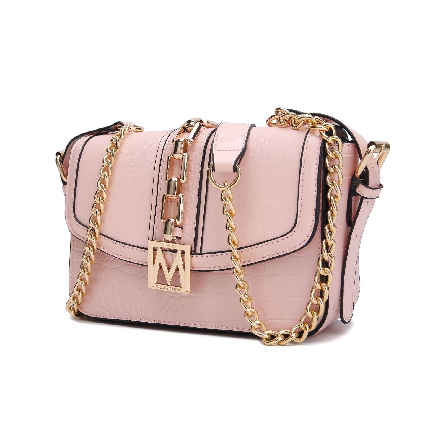 MKF Collection Vegan Leather Wendalyn Crossbody Handbag By Mia K. - Blush