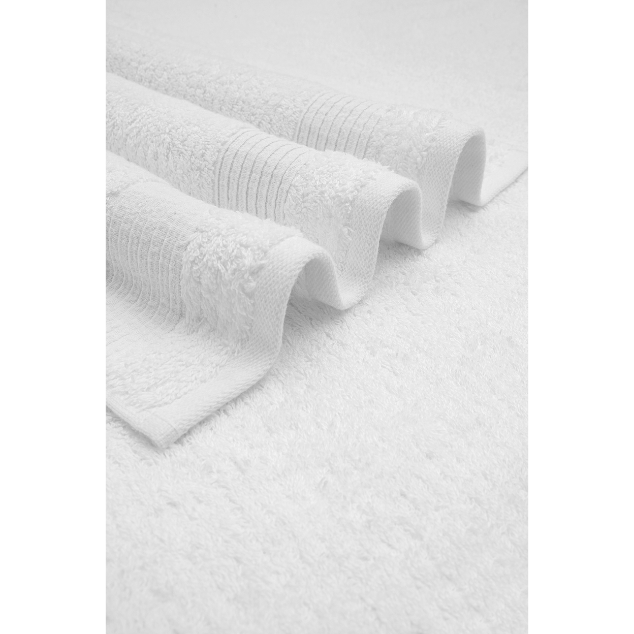 Chic Home Premium 6-Piece 100% Pure Turkish Cotton Towel Set, Jacquard Weave Design, OEKO-TEX Standard 100 Certified - White