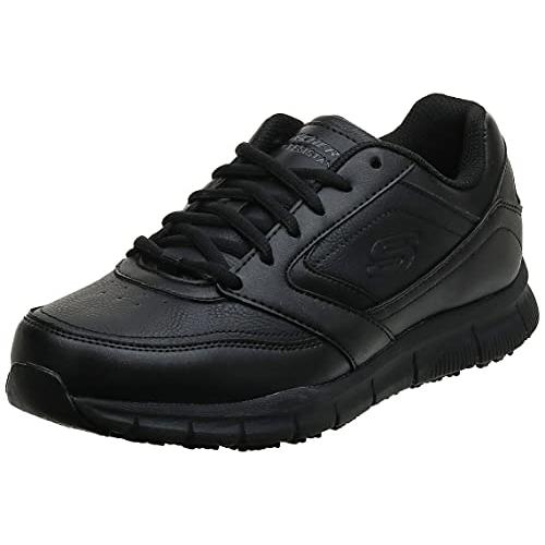 Skechers Men's Nampa Food Service Shoe BLACK - BLACK, 11.5 Wide