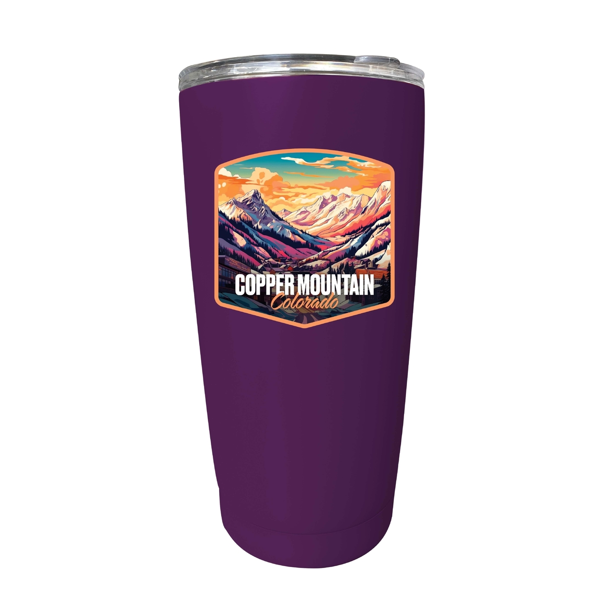 Copper Mountain A Souvenir 16 Oz Insulated Tumbler - Purple,,2-Pack