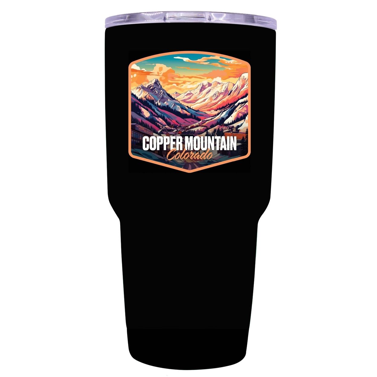 Copper Mountain A Souvenir 24 Oz Insulated Tumbler - Black,,4-Pack