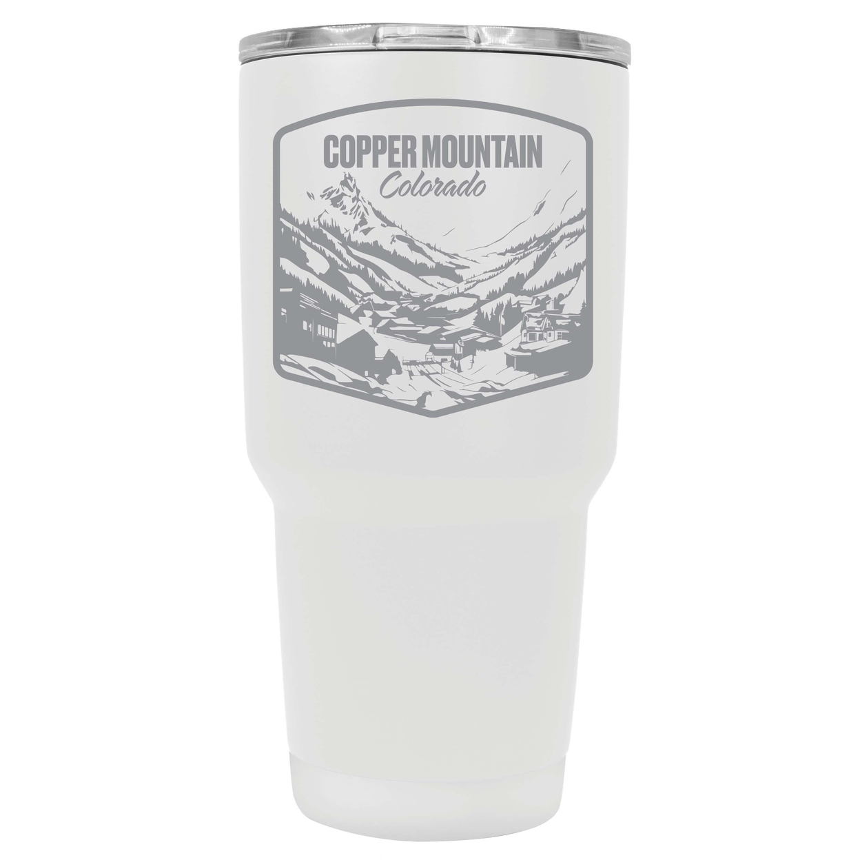 Copper Mountain Souvenir 24 Oz Engraved Insulated Tumbler - White,,2-Pack