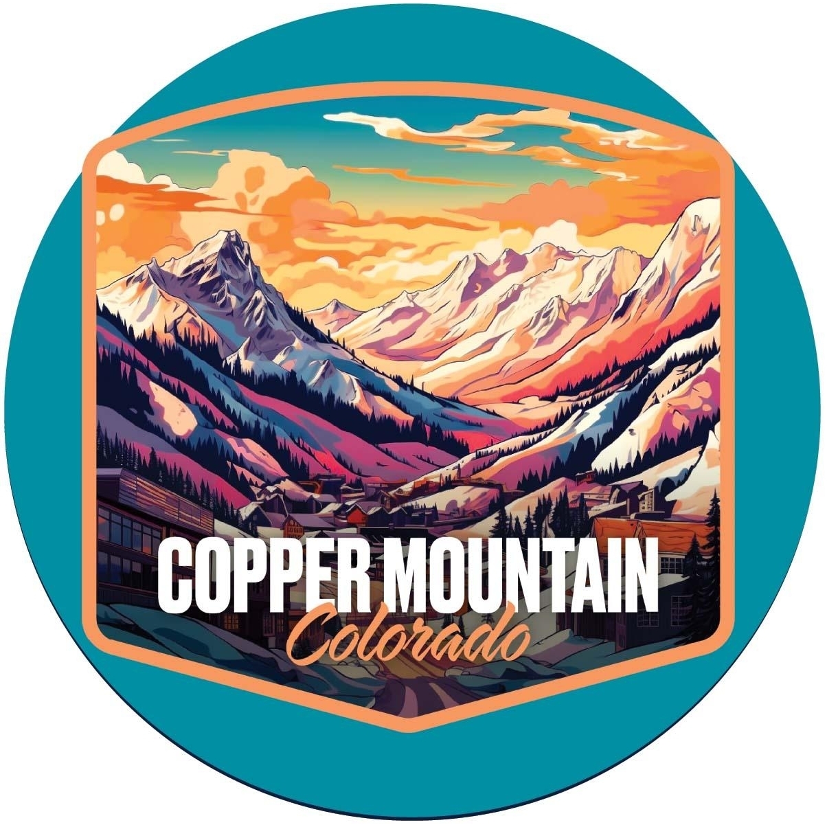Copper Mountain A Souvenir Round Vinyl Decal Sticker - 2-Inch