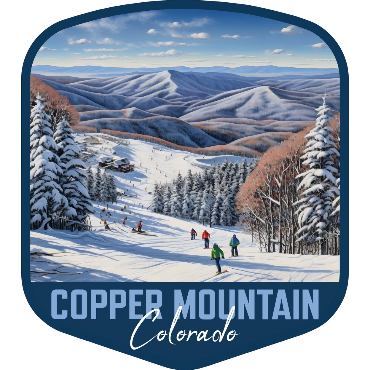 Copper Mountain B Souvenir Vinyl Decal Sticker - 2-Inch