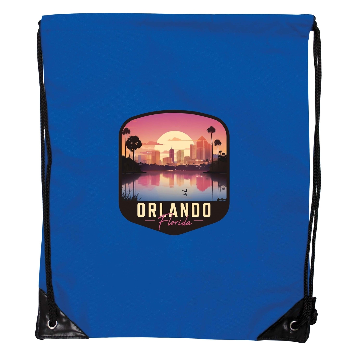 Orlando Florida A Souvenir Cinch Bag With Drawstring Backpack - Blue